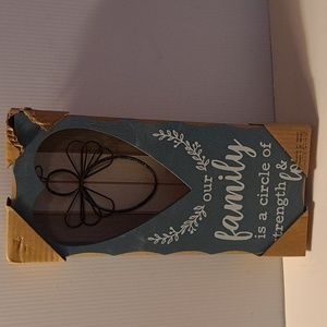 Family strength & love wood wall or shelf decor